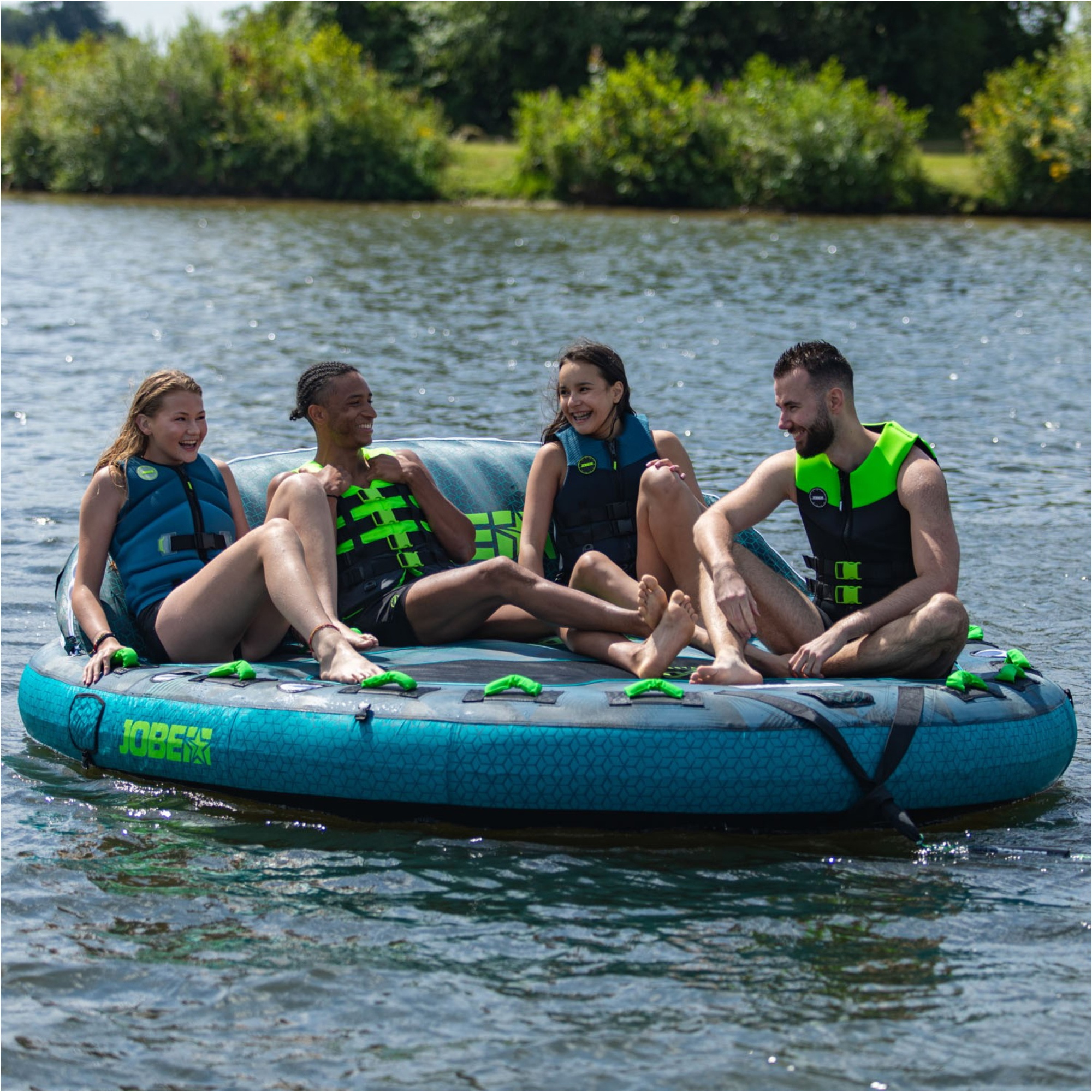 2026 Jobe Compound 4 Person Towable 230425002 - Grey / Blue